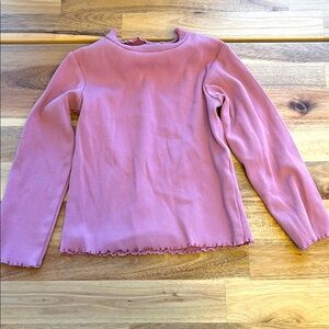 Zara Pink Long Sleeve Ribbed Shirt